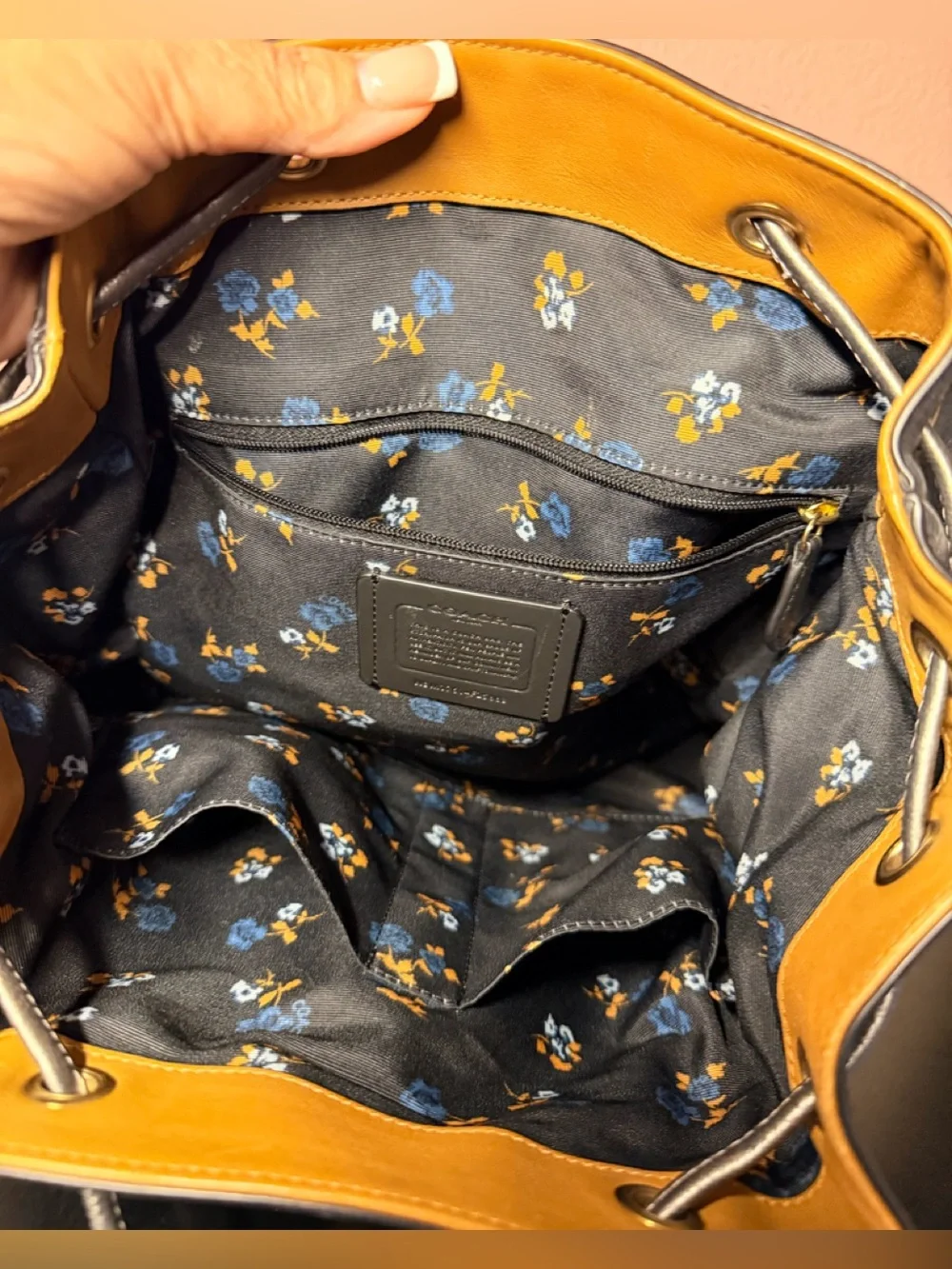 Coach Denim and Leather Billie Backpack